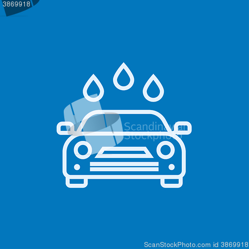 Image of Car wash line icon.