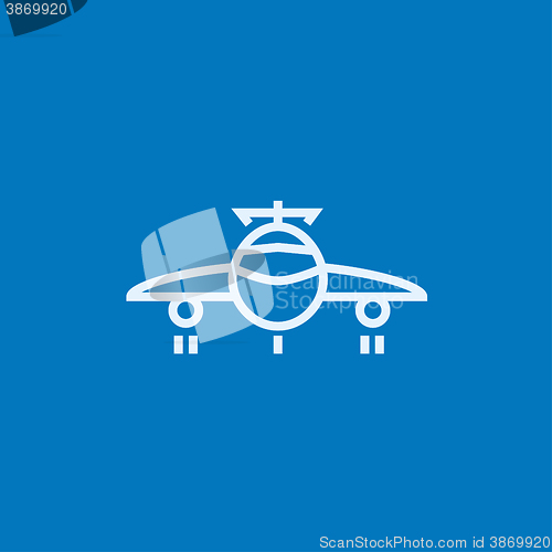 Image of Airplane line icon.