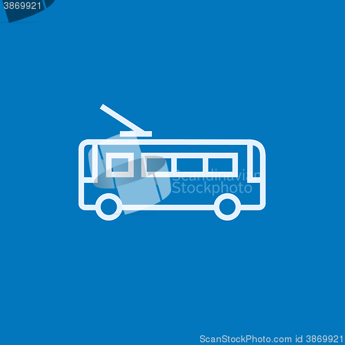 Image of Trolleybus line icon.