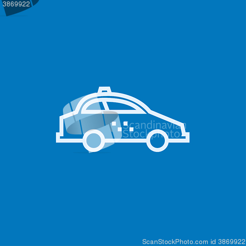 Image of Taxi car line icon.