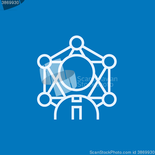 Image of Online business line icon.