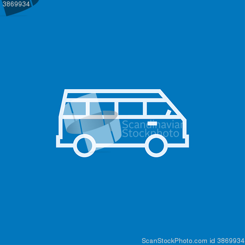 Image of Minibus line icon.