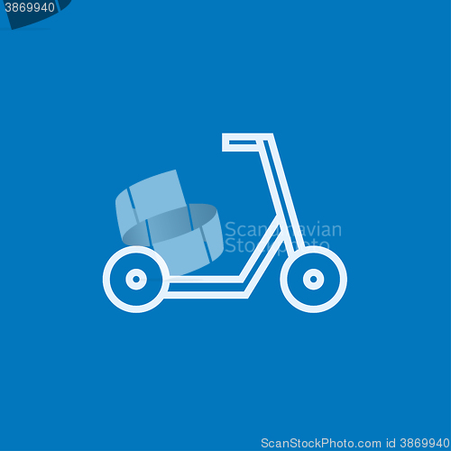 Image of Kick scooter line icon.