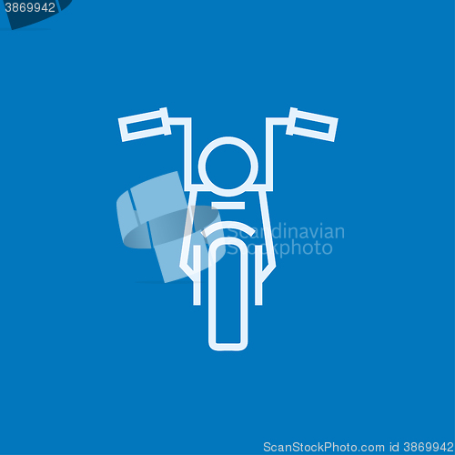 Image of Motorcycle line icon.