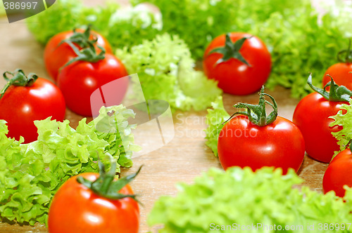 Image of Fresh salad with tomatoes