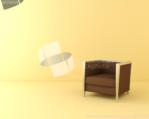 Image of one brown chair