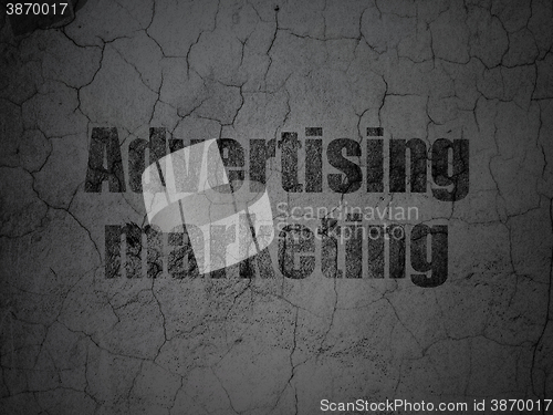 Image of Business concept: Advertising Marketing on grunge wall background