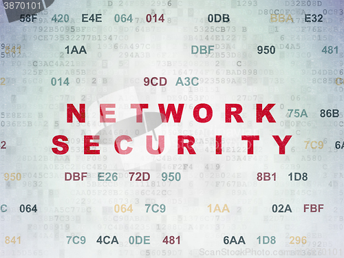 Image of Protection concept: Network Security on Digital Paper background