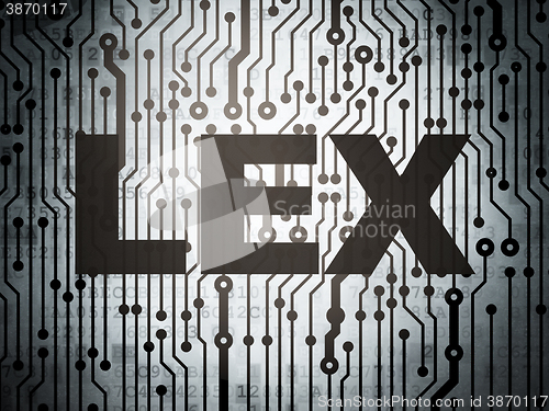 Image of Law concept: circuit board with Lex
