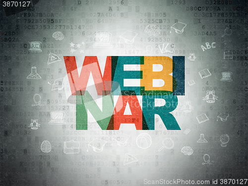 Image of Studying concept: Webinar on Digital Paper background