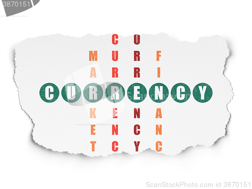 Image of Banking concept: Currency in Crossword Puzzle