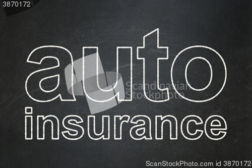 Image of Insurance concept: Auto Insurance on chalkboard background