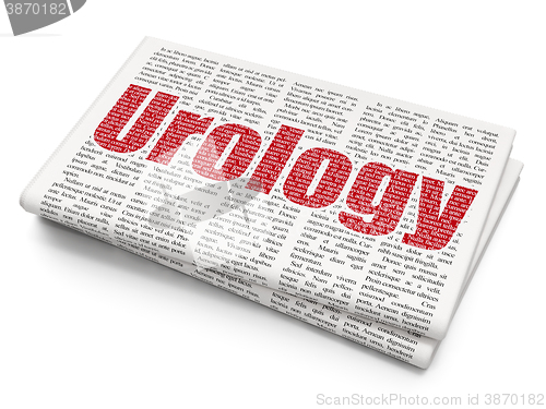 Image of Healthcare concept: Urology on Newspaper background