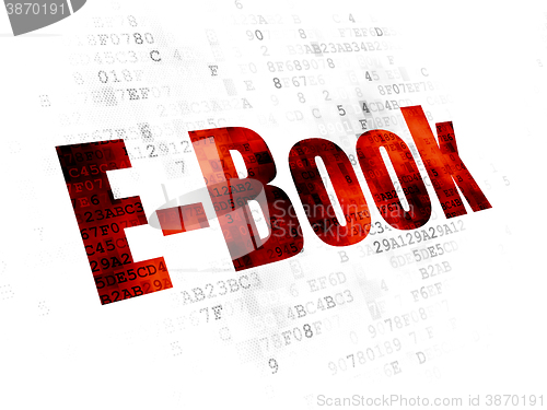 Image of Education concept: E-Book on Digital background