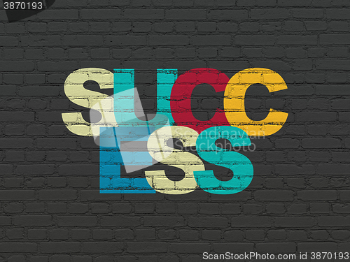 Image of Finance concept: Success on wall background