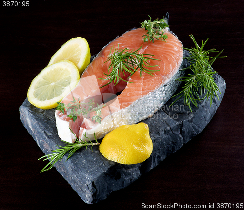 Image of Raw Salmon Steak