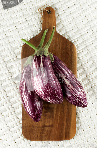 Image of Raw Striped Aubergines