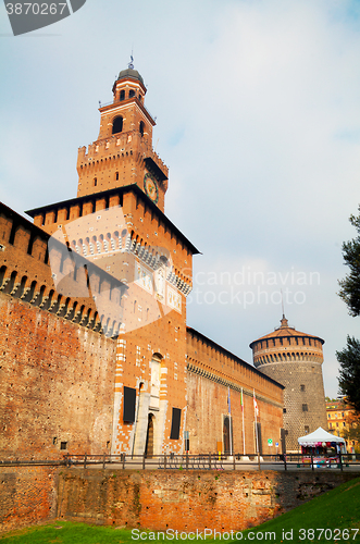 Image of Castello Sforzesco entrance in Milan