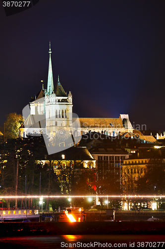 Image of Geneva cityscape overview with St Pierre Cathedral