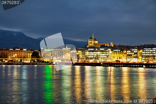 Image of Geneva cityscape overview with St Pierre Cathedral