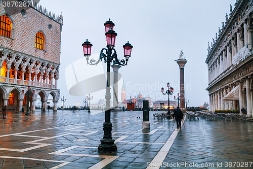 Image of San Marco square in Venice during a flood