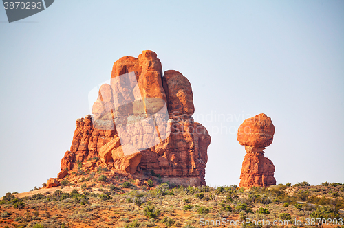 Image of The Balanced Rock at the Arches National Park