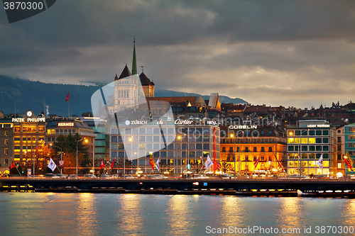 Image of Geneva cityscape overview with St Pierre Cathedral