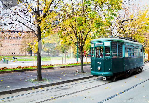 Image of Old tram in Milano, Italy