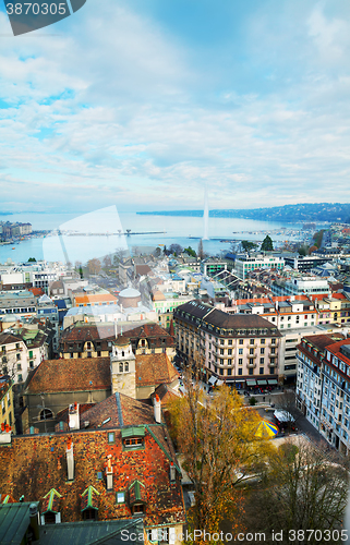 Image of Aerial view of Geneva, Switzerland