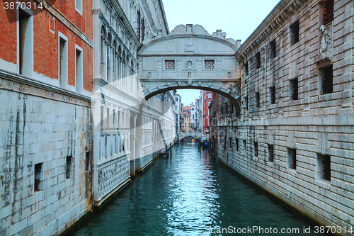 Image of Bridge of sighs in Venice, Italy