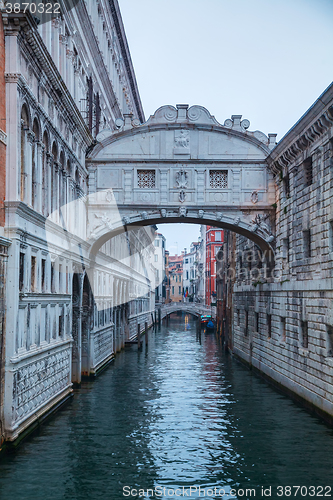 Image of Bridge of sighs in Venice, Italy