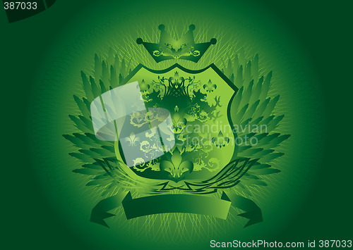 Image of green shield gothic