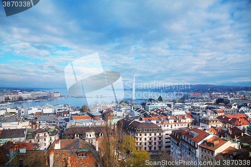 Image of Aerial view of Geneva, Switzerland