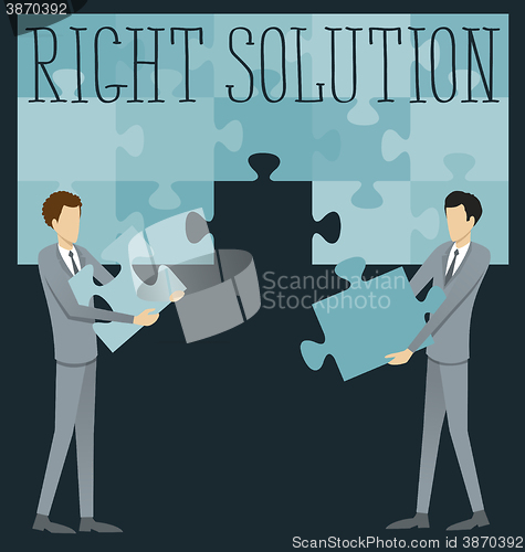 Image of Vector Flat Business Concept Right Solution