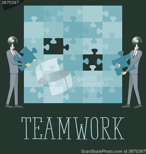 Image of Vector Flat Business Concept Teamwork