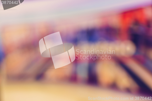 Image of blurred background of shopping center