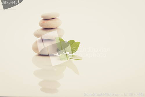 Image of balancing zen stones isolated