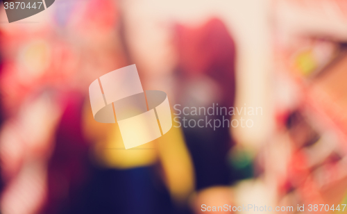Image of blurred background of shopping center