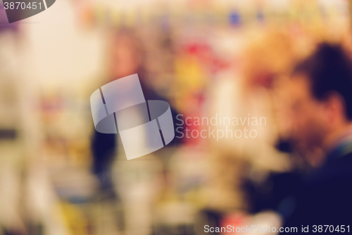 Image of blurred background of shopping center