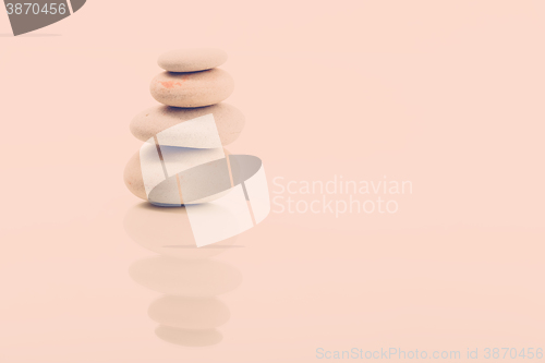 Image of balancing zen stones isolated