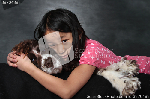 Image of Child and dog