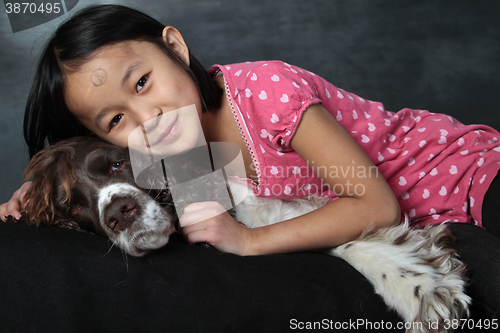 Image of Child and dog