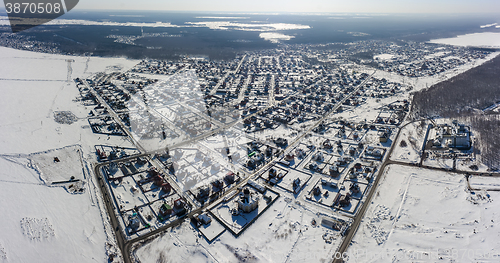 Image of Ozhogino settlement in the suburb of Tyumen.Russia