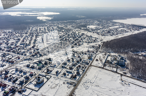 Image of Ozhogino settlement in the suburb of Tyumen.Russia