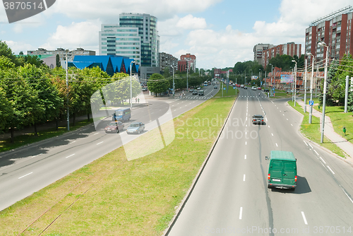 Image of Urban view onto Moskovskiy prospekt. Kaliningrad