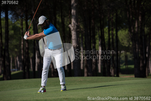 Image of golf player hitting shot