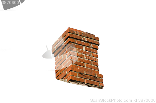 Image of Cut out red old chimney