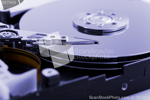 Image of Opened hard drive