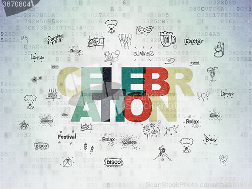 Image of Holiday concept: Celebration on Digital Paper background