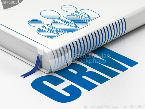 Image of Business concept: book Business People, CRM on white background